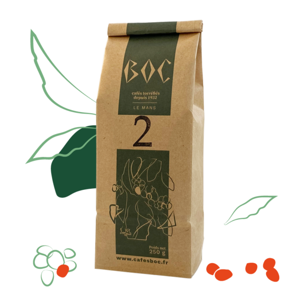 BOC 2, café robusta corsé mélangeant des grains de différentes origines
