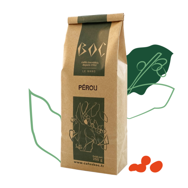 Le Pérou est un café doux El Palomar est produit par la Coopérative Agricole de Fruits Ecologiques